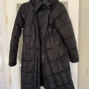 Black north face Quilted Long puffer winter Coat